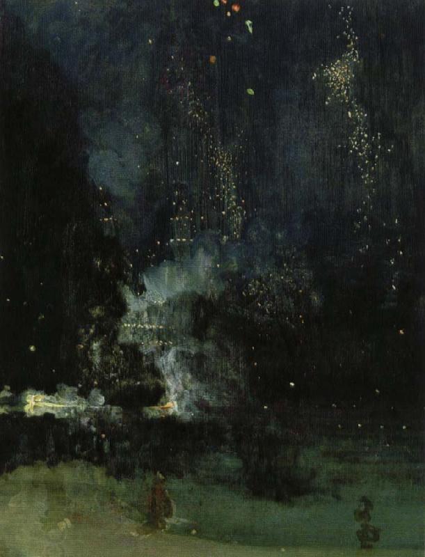 James Abbott Mcneill Whistler nocturne i svart och guld den fallande raketen China oil painting art